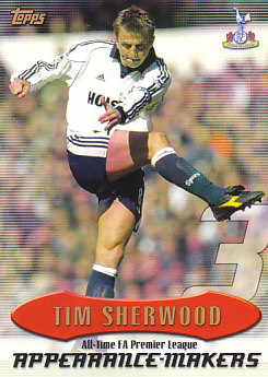 Tim Sherwood Tottenham Hotspur 2003 Topps Premier Gold All/Time Record #AT03